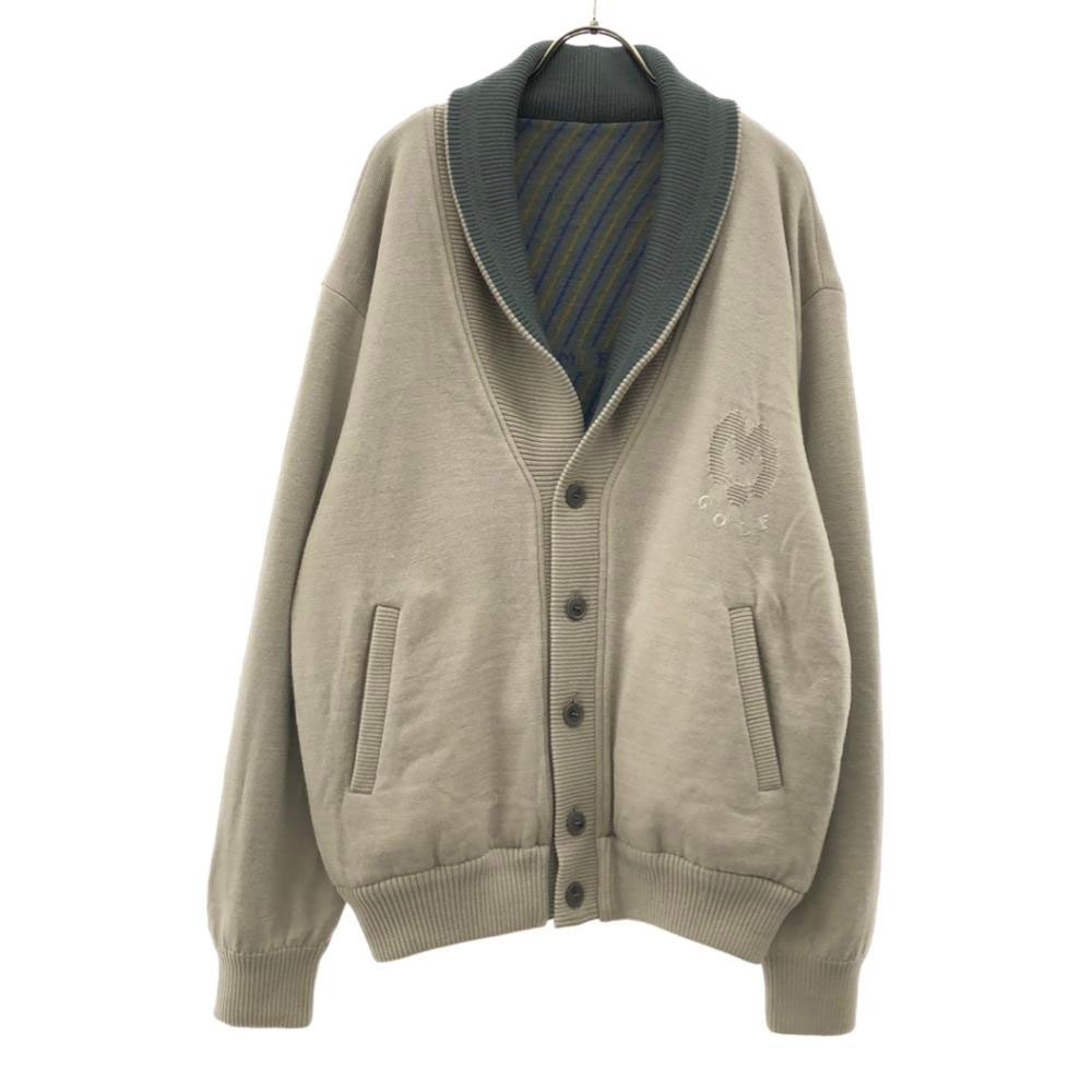 ミラショーンゴルフ 日本製 ゴルフ 長袖 リバーシブル カーディガン 4 ベージュ系 mila scho GOLF メンズ