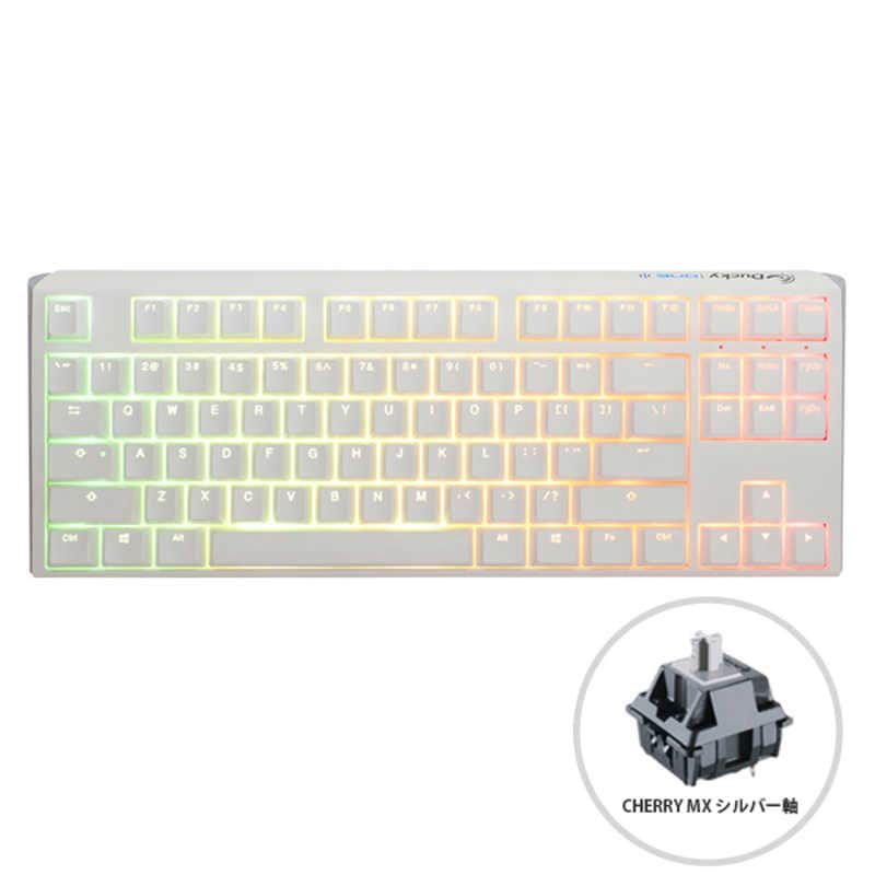 Ducky　ゲーミングキーボード ホワイト One 3 Classic Pure White TKL ［有線 USB］　dk-one3-classic-pw-rgb-tkl-silver