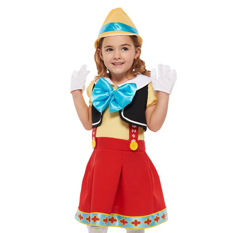 コスプレ 仮装 子ども用ピノキオS 【 こども コスチューム パーティーグッズ 正規ライセンス品 童話 女の子 アニメ ディズニー 衣装 キッズ おとぎ話 子供用 公式 ハロウィン 】