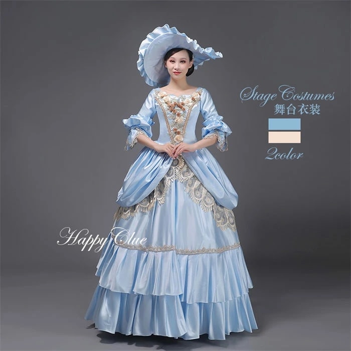 貴族 ドレス ステージ衣装 舞台衣装 中世貴族風 お姫様ドレス 宮廷 お嬢様 パーティー王族服 女王様ドレス パーティー レトロ調 プリンセスライン ジュリエット オペラ声楽 中世ヨーロッパ おしゃれ