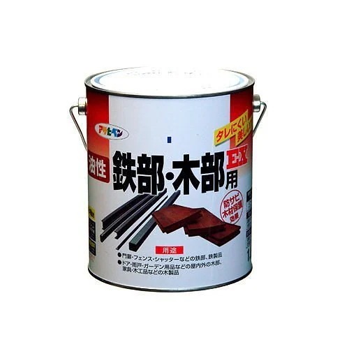 （まとめ買い）油性鉄部/木部用EX 1.6L ライトグレー [x3缶セット]