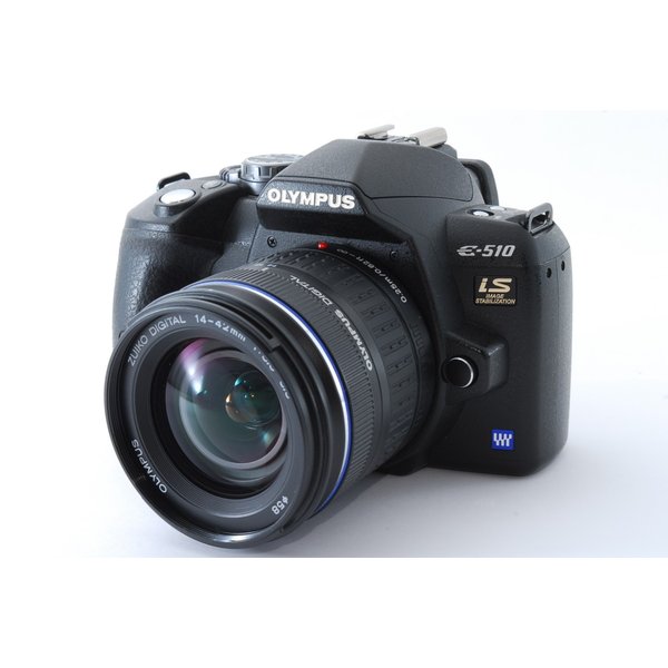 【中古】オリンパス OLYMPUS E-510 ブラック レンズキット 美品 ストラップ付き