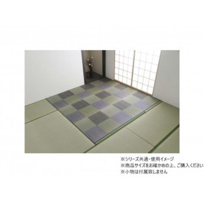 い草ラグ 市松柄 「ピーア」 団地間2畳 約170×170cm グレー 1030880131702
