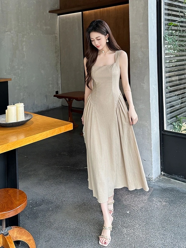 【JY.上品】 ノースリーブ ワンピ 夏 大きい裾 ドレス パーティー キャバ 着痩せ 大人 お呼ばれ 同窓会 披露宴 卒業式 結婚式 ウェディング 二次会 成人式