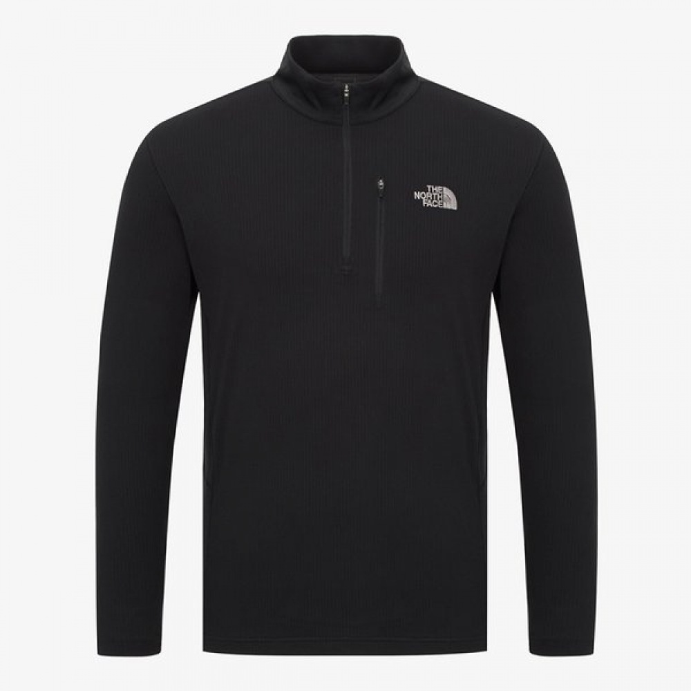 [ノースフェイス公式] NT7LR02A メンズビースティーロングスリーブジップTシャツ_ブラック