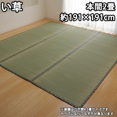 イケヒコ 純国産 い草 上敷き カーペット 双目織 『松』 本間2畳（約191×191cm） 1113382【送料無料】 5,984円