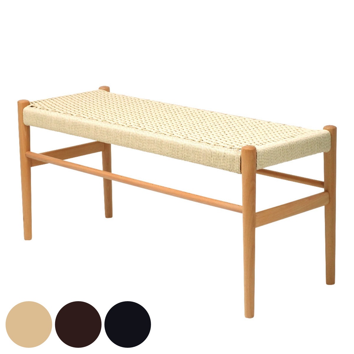 ベンチ 幅100cm 高さ47cm ペーパーコード カノコラージスツール リプロダクト デザイナーズチェア チェア 椅子 玄関 腰掛け リビング ダイニング ダイニングベンチ 背もたれなし