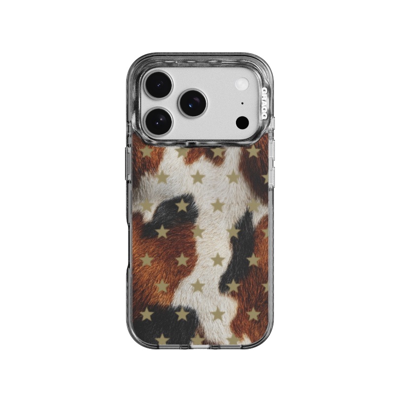 【GRAGG】 MAGSAFE LAYERS FRAME CASE CLEAR BLACK - LATTE STAR 正規品