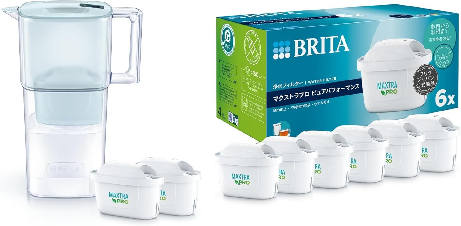 【セット買い】ブリタ 浄水器 ポット型 PFOS/PFOA除去試験済 ろ過水容量:1.15L(全容量:2.2L)【日本正規品】リクエリ パウダーブルー マクストラプロ ピュアパフォーマンス 7,963円