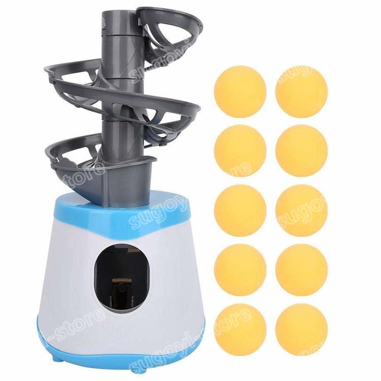 卓球ボールマシン 卓球ロボット 自動的 子供 卓球マシン練習用ロボット 初心者向け ピンポントレーナー 卓球練習用 グリーン＆ホワイト 10個ボール付き