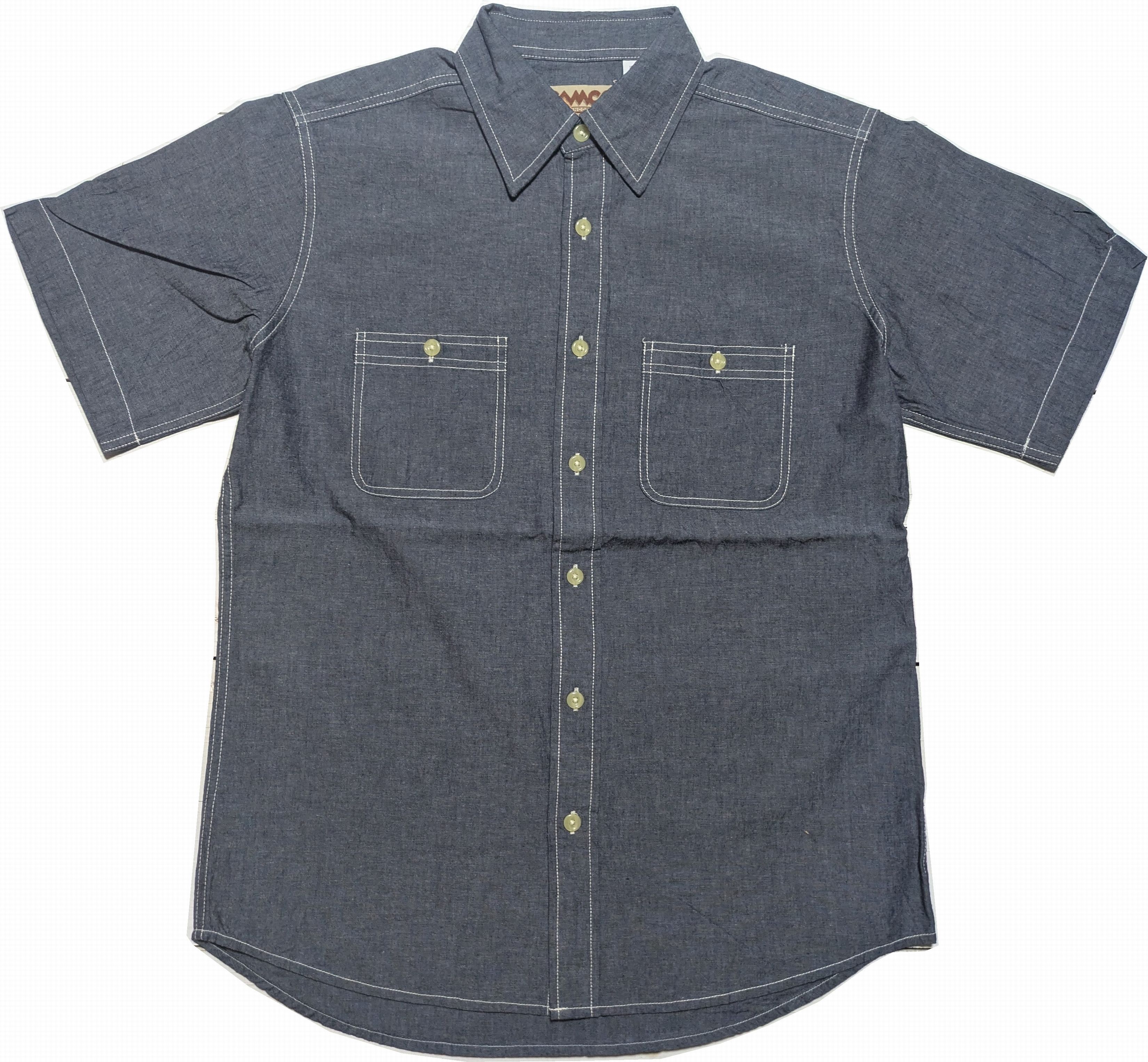 半袖 シャンブレーシャツ ネイビー メンズ CHAMBRAY SHIRTS 028 7,286円