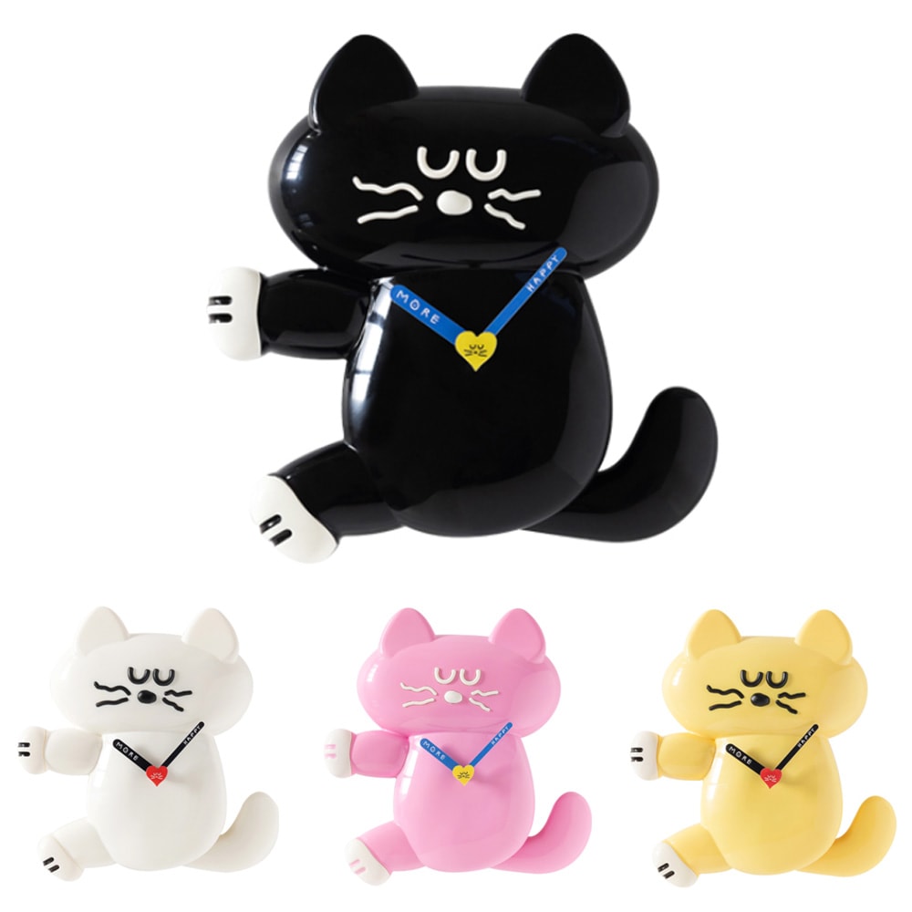 かわいい MOGRY Wall Clock 時計 低騒音 壁時計 壁掛け時計 家の装飾 インテリア雑貨 尾が動きます