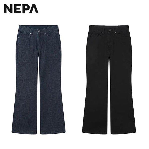 冬用女性デニム起毛ボンディングスリムフィットブーツカットパンツ - 7L81667