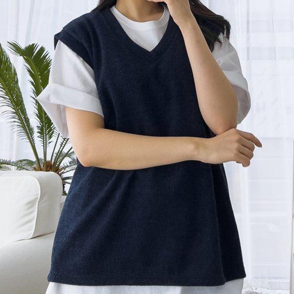 メンズ リブ ハイネック ジップアップ ニット カーディガン 5C-CA-Q109-紺色