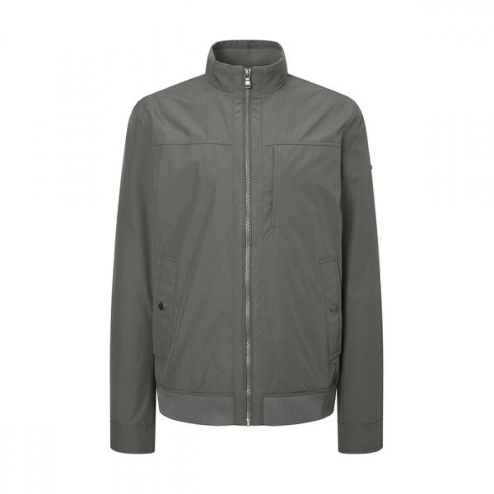 [ヘッジズ] 24FW グレーポケットカラーコットンブレンドカジュアルジャンパー WHJU4C303G2