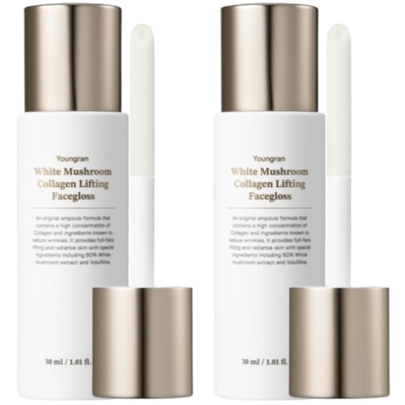 ヨンラン ホワイトマッシュルーム コラーゲン リフティング フェイスグロス 30ml 2個