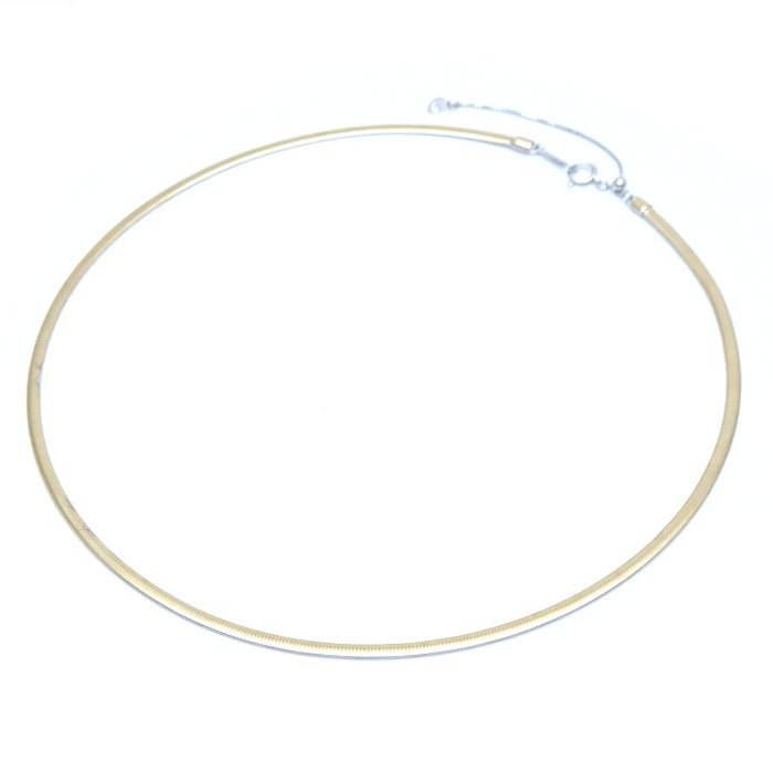 オメガ ネックレス リバーシブル仕様 44cm K18WG ホワイトゴールドxK18YG イエローゴールド /75492【中古】