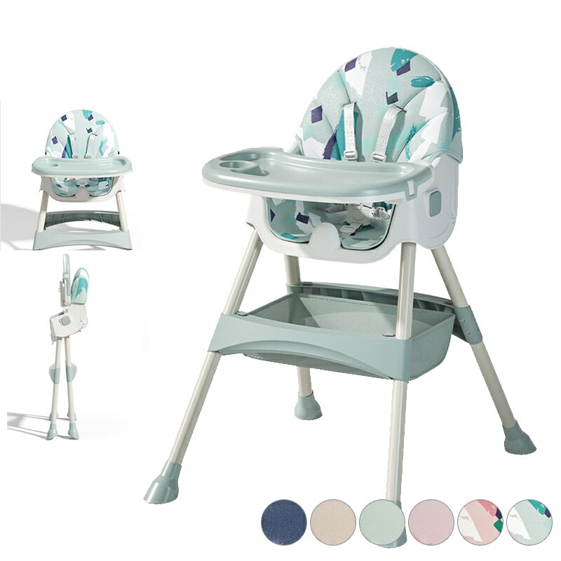 ベビーチェア ハイローチェア ハイチェア ローチェア キッズチェア 折りたたみ 多機能 高さ調節可能 五点式安全ベルト 二段テーブル付き 赤ちゃん用 幼児 お食事椅子 離乳食 多機能 赤ちゃん用 お食