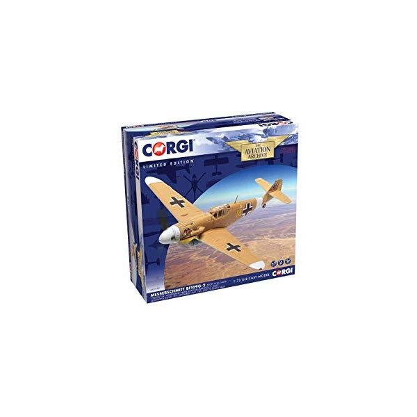 Corgi AA27109 Messerschmitt Bf109G-2 - Trop- Wk Nr14256- Yellow 14 - Hans-Joachim Marseille Aviationその他