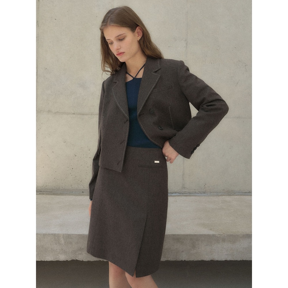 LOEUVRE(ロユーブル) ハーフダブルクロップジャケット SW3AJ306-93