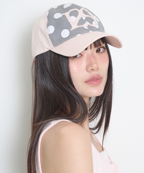 【ILLIGO】 129 APPLIQUE BALL CAP PINK DOT キャップ 正規品