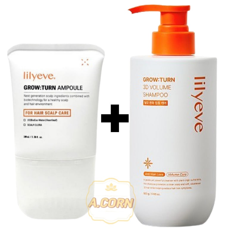 [グローターンセット]3Dボリューム 大容量シャンプー500ml +ヘアアンプル100ml/ヘアケア/シャンプー /抜け毛ケア/脱毛ケア/頭皮ケア/韓国コスメ/グローターン