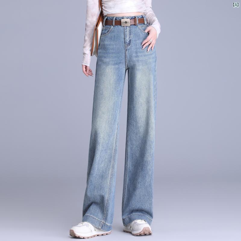 春秋 薄手 韓国スタイル スリム ストレート カジュアル パンツ レディース ファッション オシャレ シンプル ハイウエスト