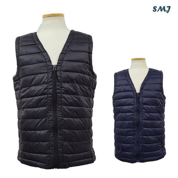 SMJ1185 軽量ダックダウン パディングベスト Vネック メンズ ライトパディング 残ピエルダックフェザー