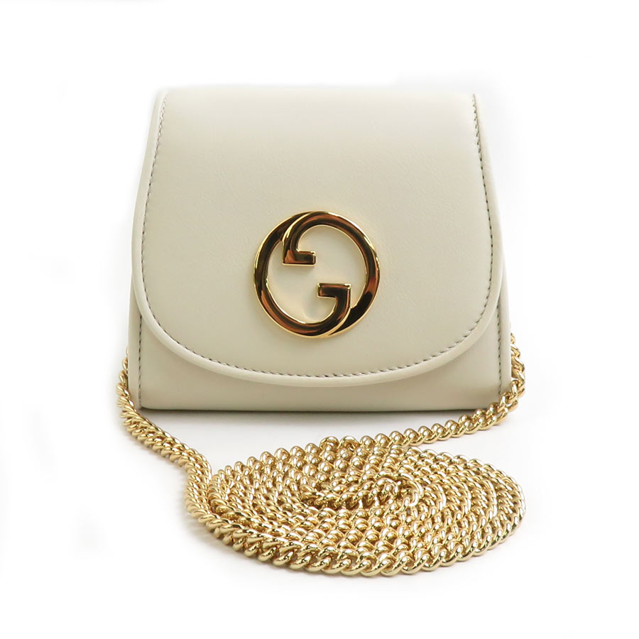 グッチ GUCCI チェーンウォレット ブロンディ レザー アイボリー レディース 725219 h31125a