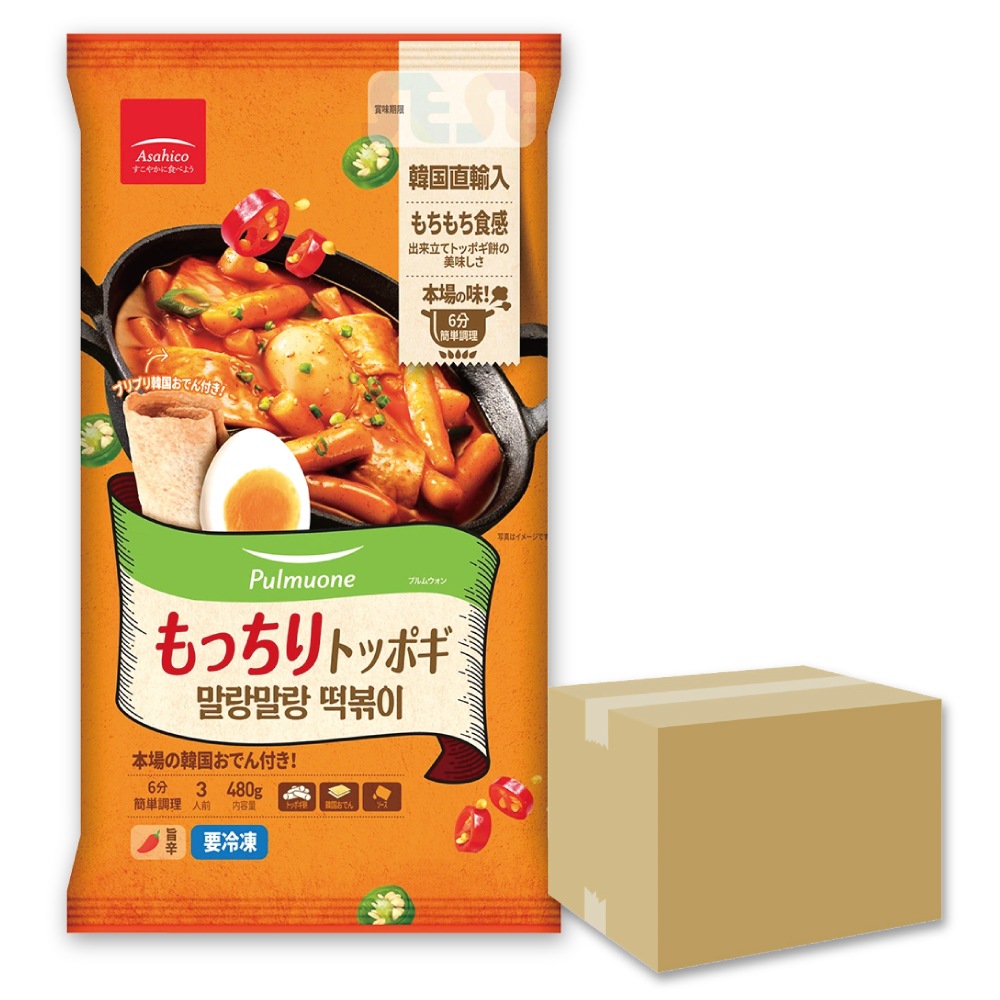 もっちりトッポギ 1BOX 12個入り 480g / 冷凍 Asahico アサヒコ 韓国 トッポッキ 餅