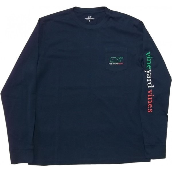 ヴィニヤードヴァインズ ボーイズサイズ 長袖 プリント Tシャツ ネイビー vineyard vines VV2-004