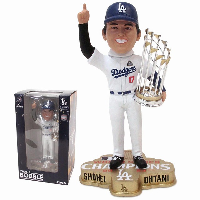 大谷翔平選手 ドジャース 2024 ワールド シリーズ チャンピオン ボブルヘッド ホワイト 世界限定2024個 シリアルナンバー入り日本未発売 17,360円
