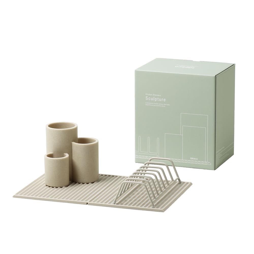 ideaco (イデアコ) ギフト シリコンマット ツールスタンド ディッシュラック 3点 セット Kitchen Drainers Sculpture gift white (キッチン ドレーナー 9,810円