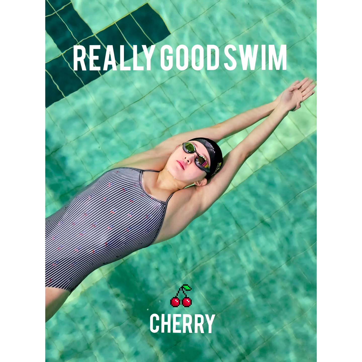 【Cherry】 レディース 競泳水着 レディース フィットネス水着 韓国ファッション スイムウェア タイト スタイリッシュ