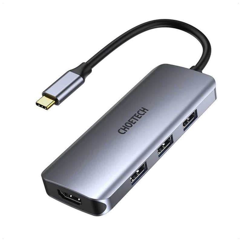 CHOETECH　USB PD対応 100W ドッキングステーション スペースグレー [USB Power Delivery対応]　HUB-M19