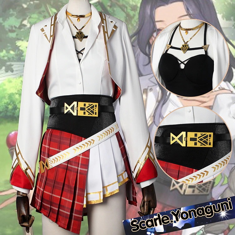 [今日は安い-出荷が早い]VTuber にじさんじ バーチャルライバー Scarle Yonaguni スカーレヨナグニ コスプレ衣装 コスチューム ハロウィン 変装 仮装品質良い 店舗お勧め