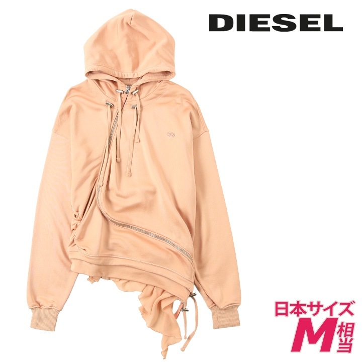 スウェットパーカー レディース F-BANAZIP アシンメトリー シフォン切替 die-l-t-g4-2d0