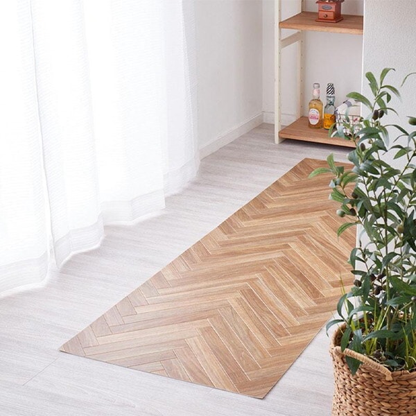 700040245 抗ウィルス抗菌防カビ機能付き 水拭きできるクッションフロア 90350 ヘリンボン メーカー直送