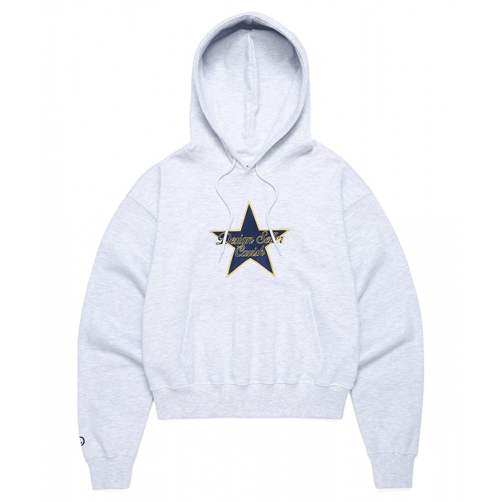 キャビッシュ W スターロゴクロップドパーカーライトグレー (CV2CFFM401A)