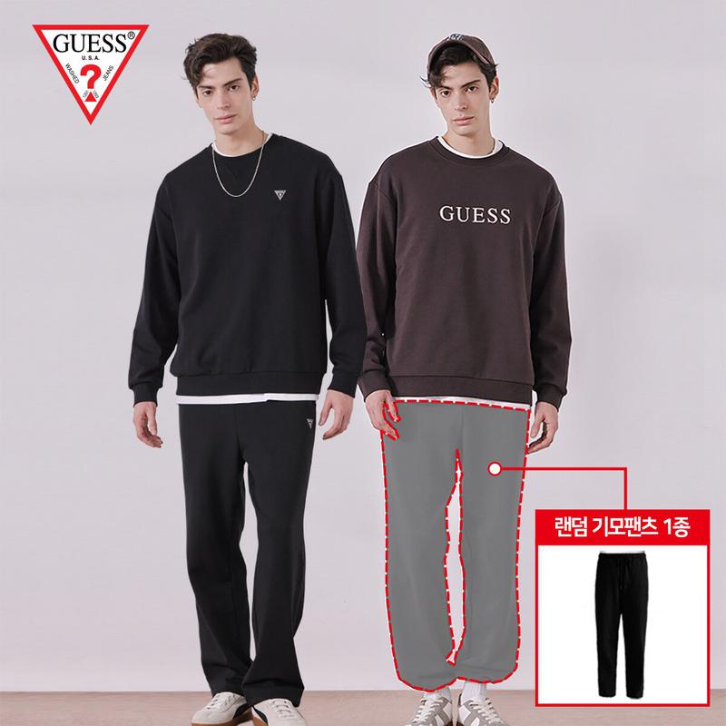 ゲス(GUESS) ブラックエディション 裏起毛 セットアップ 4種(男性)