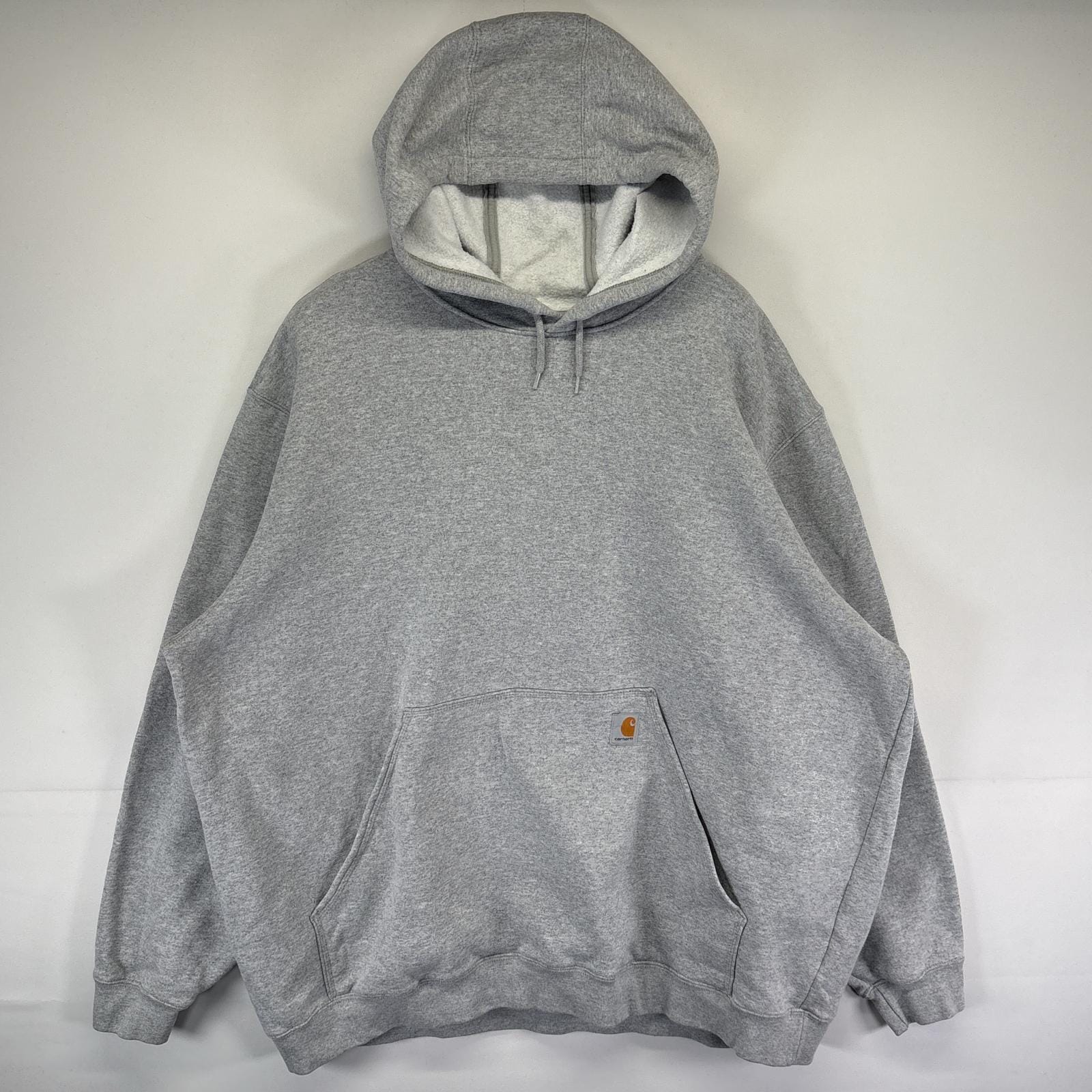 古着 パーカー スウェット 大きいサイズ プルオーバー ワーク ワンポイント 3XL グレー メンズ