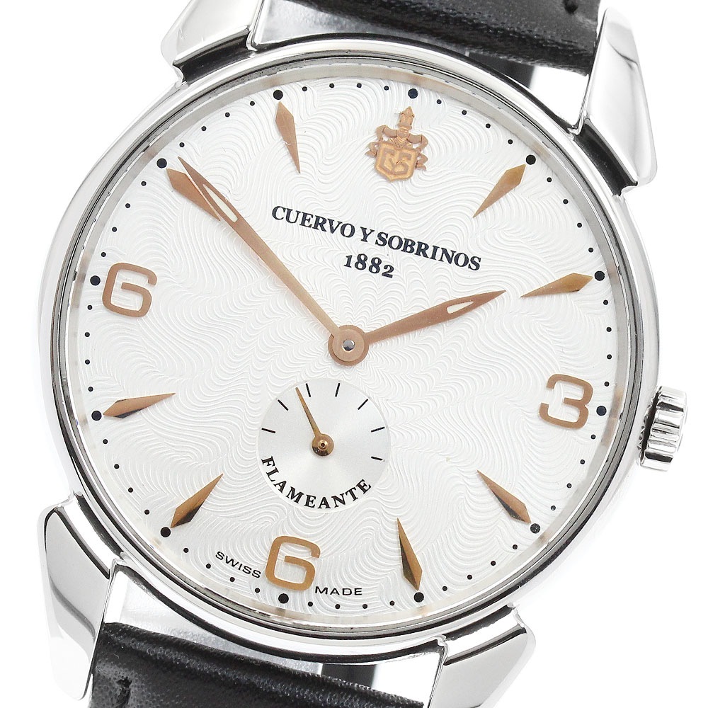クエルボ・イ・ソブリノス CUERVO Y SOBRINOS 3130.1 ヒストリアドール フラメンテ スモールセコンド 手巻き メンズ 良品 _957511【中古】