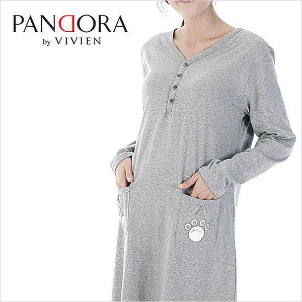 [パンドラby妊婦用ワンピース（ボタン型Vネック）wp1907