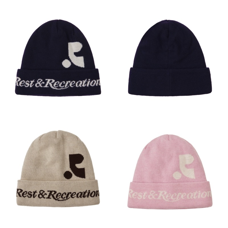 【REST&RECREATION】 LOGO FOLDING BEANIE : 3COLORS