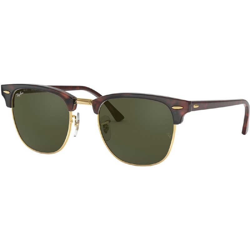 レイバン　CLUBMASTER W0366 51mm モックトータス×ゴールド/グリーンクラシックG-15　RB3016_