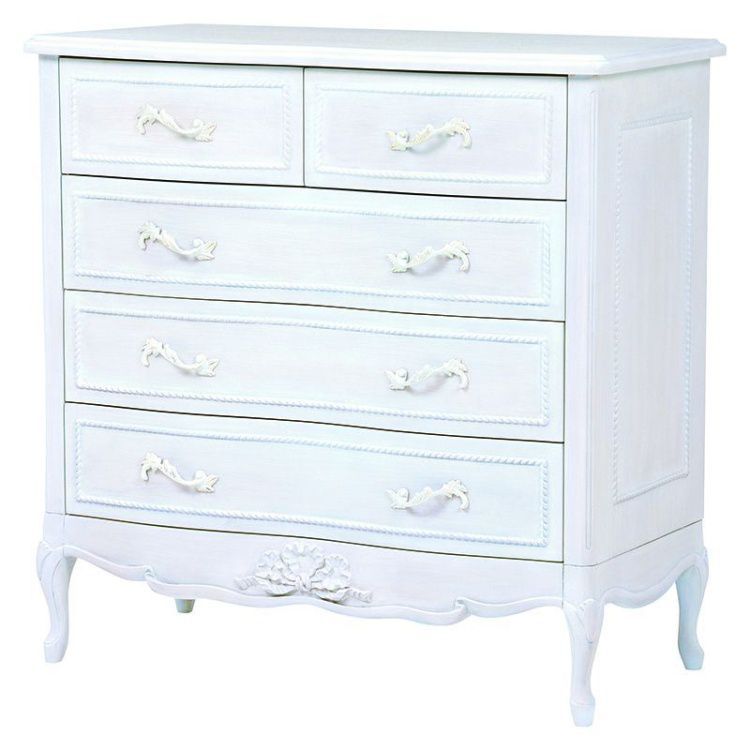 チェスト おしゃれ 幅90×奥行44.5×高さ90cm アンティークホワイト 白 51,750円