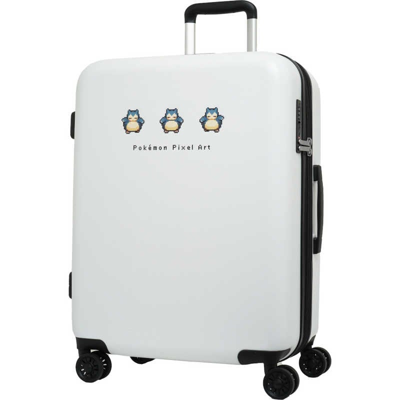 ポケモン　スーツケース ピクセルアート ファスナータイプ 旅行目安日数：5～6泊 約59L 拡張時約68L TSロック搭載 ［TSAロック搭載］ ホワイト　PK-0894-56-WH