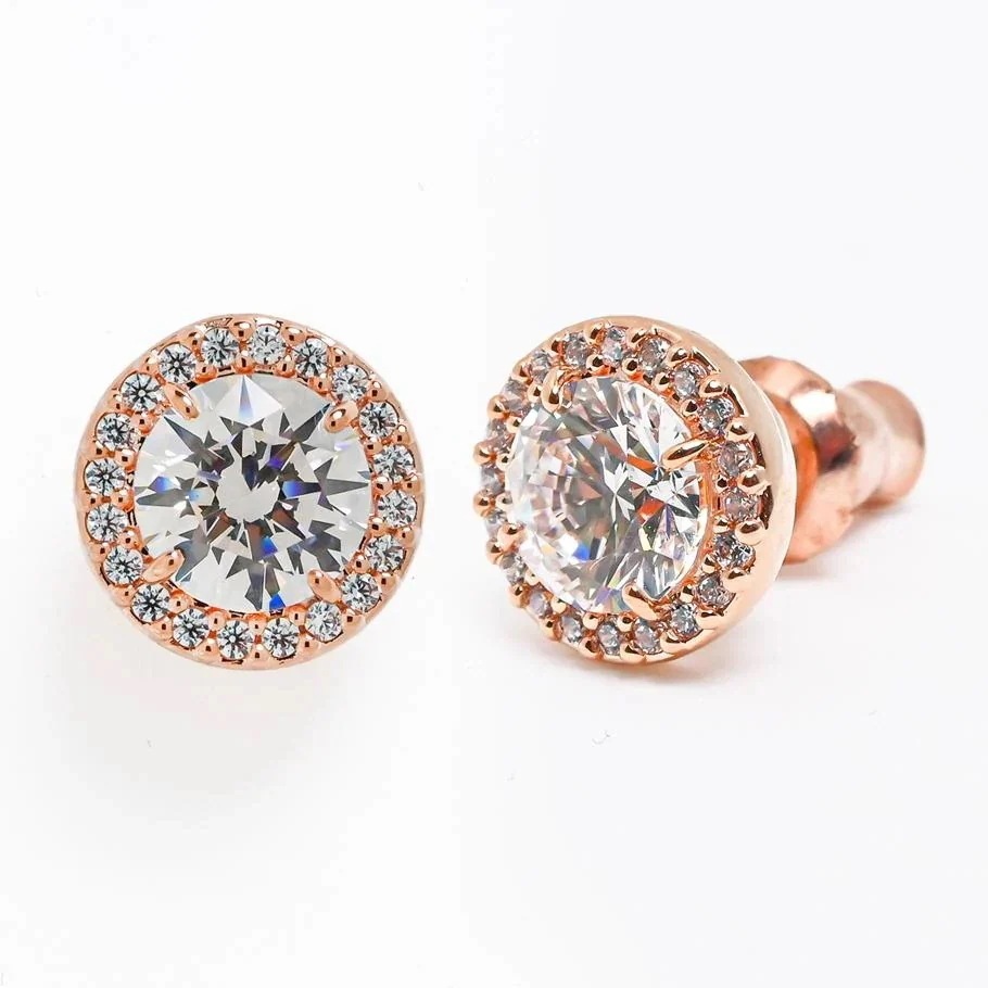 ピアス レディース Constella コンステラ スタッドピアス レディース ラウンドカット ローズゴールド クリア 5636275 ジュエリー アクセサリー 女性