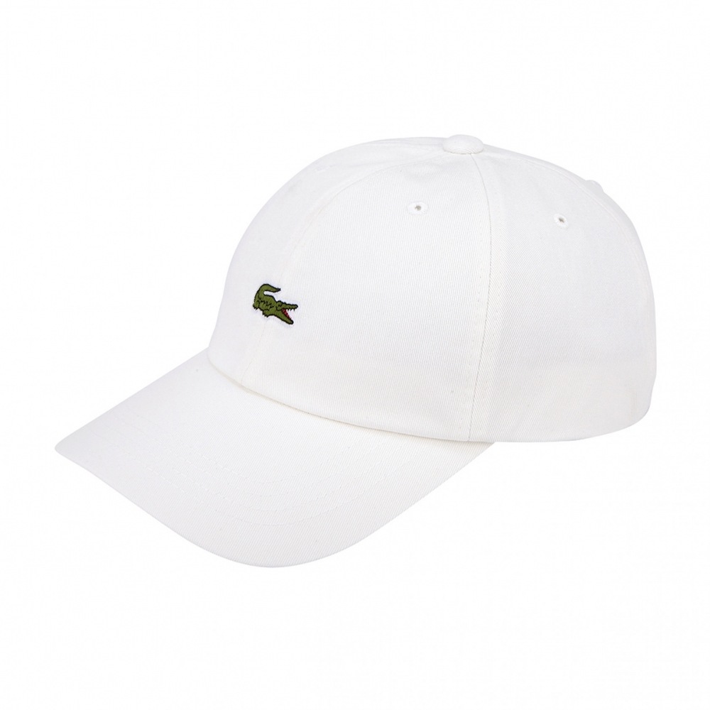 LACOSTEベーシックコットンツイルキャップホワイト/ RK209E-53GWS
