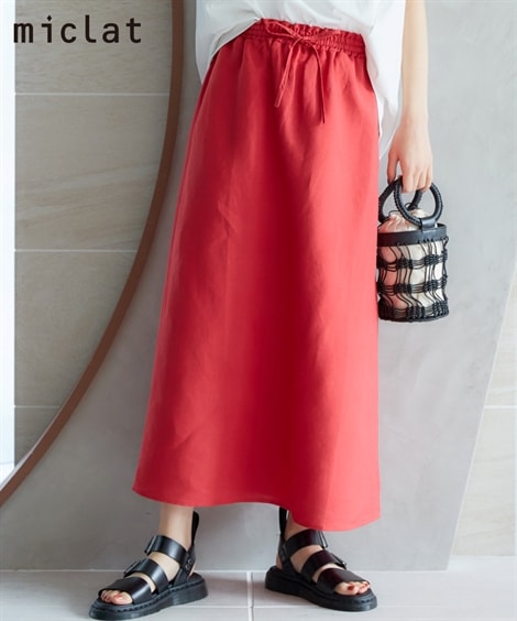 ロングスカート 大きいサイズ　リラックススカート　miclat